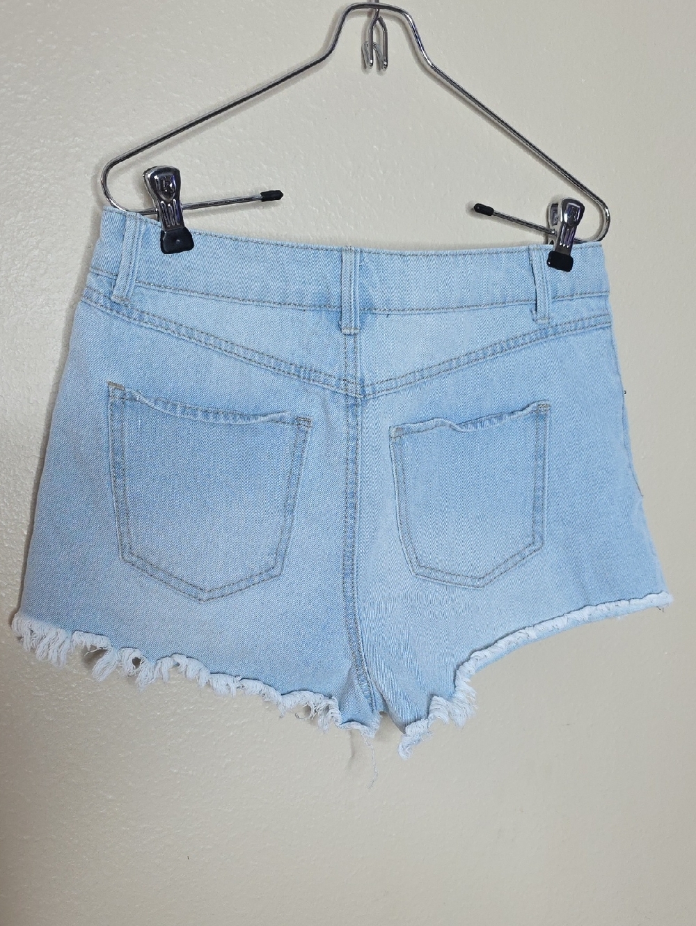 Rewash High Rise Ripped Light Wash Denim Cut-off Shorts Size 7/28 Y2K Summerwear - Picture 4 of 8